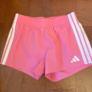 Adidas Pink and White Running Shorts